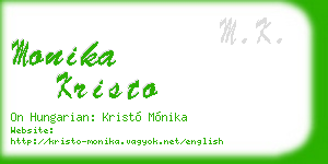 monika kristo business card