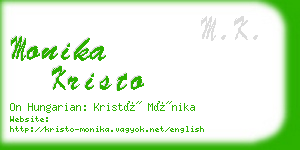 monika kristo business card